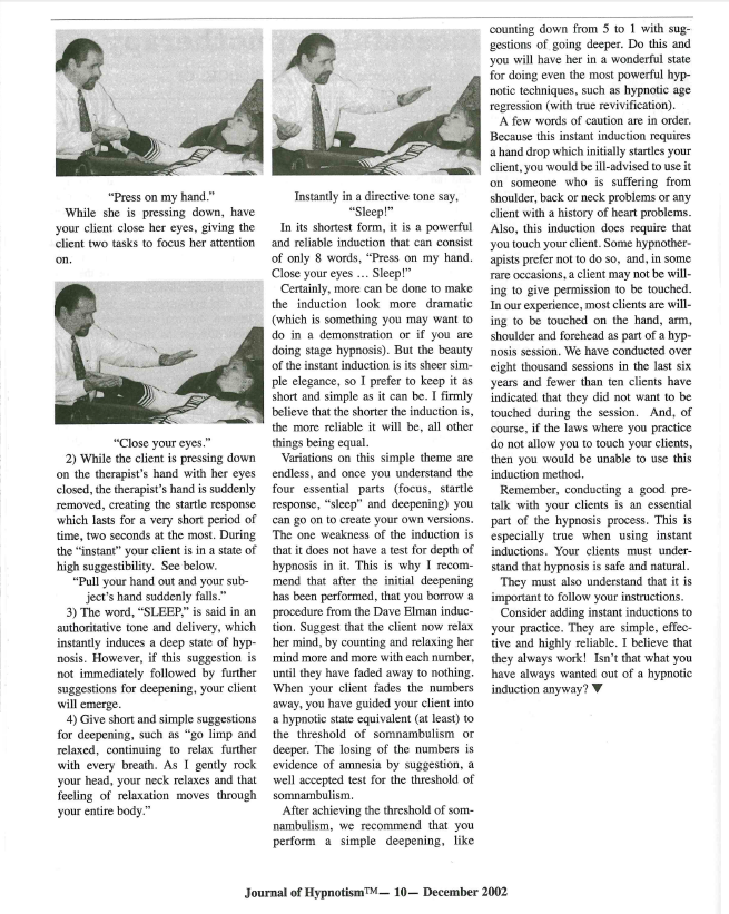 Journal of Hypnotism Vol 17 Number 4 Page 9